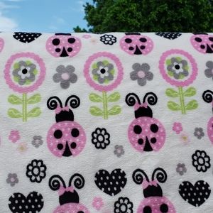 Baby blanket with ladybugs